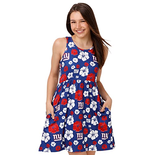 FOCO NFL New York Giants Fan Favorite Floral Sun Dress - Womens