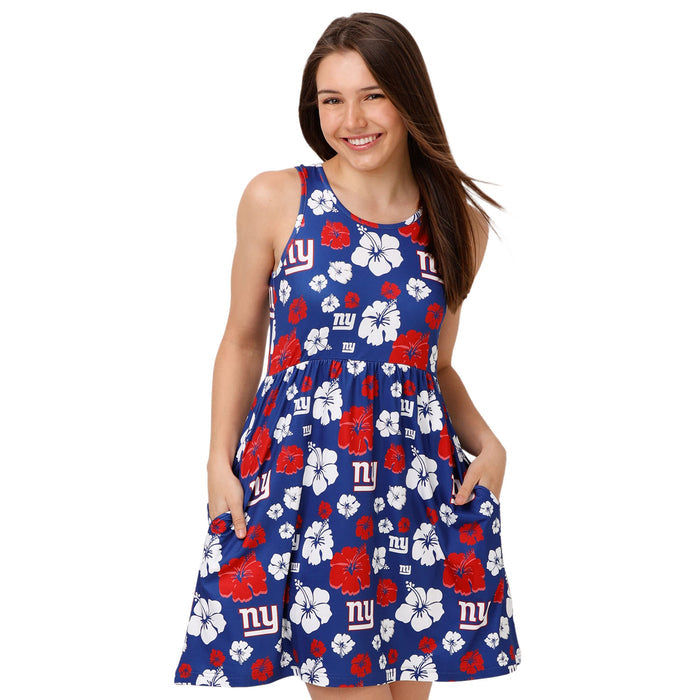 FOCO NFL New York Giants Fan Favorite Floral Sun Dress - Womens