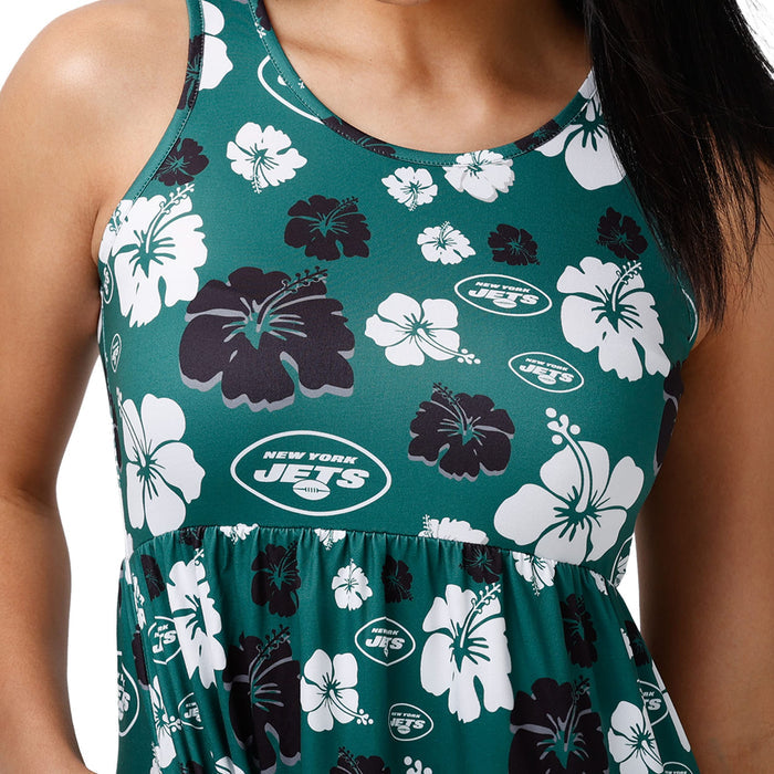 FOCO NFL New York Jets Fan Favorite Floral Sun Dress - Womens