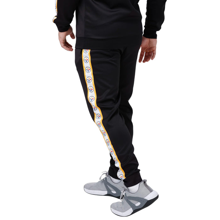 FOCO NFL Pittsburgh Steelers Stripe Logo Track Pants - Mens