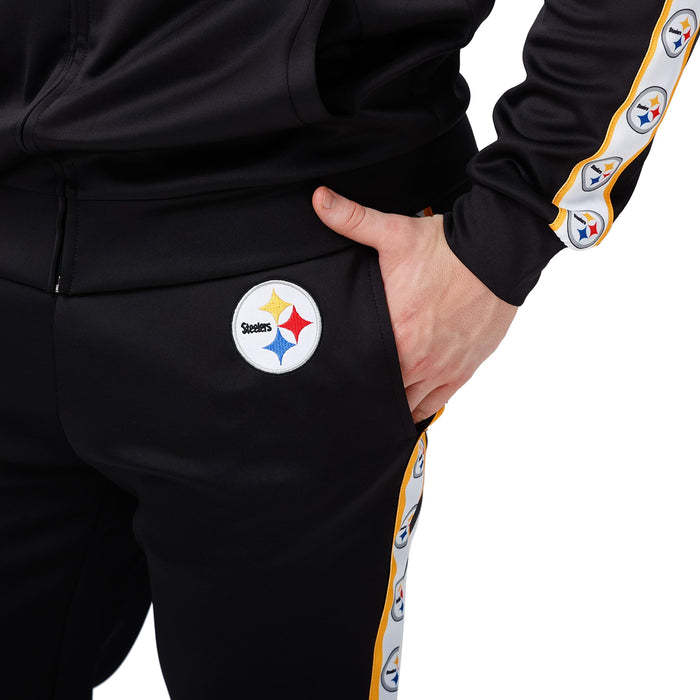 FOCO NFL Pittsburgh Steelers Stripe Logo Track Pants - Mens
