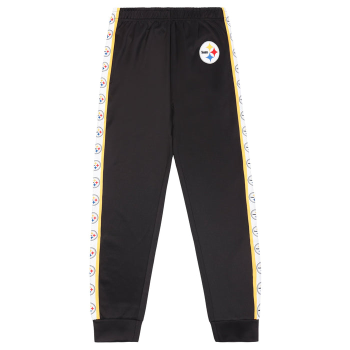 FOCO NFL Pittsburgh Steelers Stripe Logo Track Pants - Mens