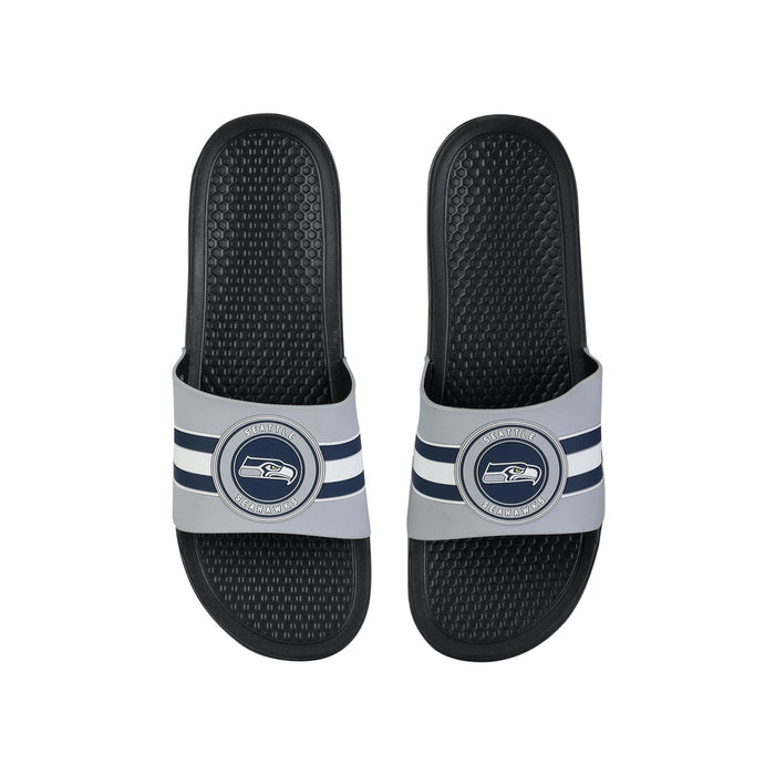 FOCO NFL Seattle Seahawks 2022 Stripe Raised Slide - Mens