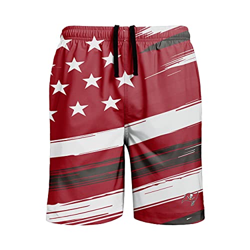 FOCO NFL Tampa Bay Buccaneers Americana Traditional Swim Trunks - Mens