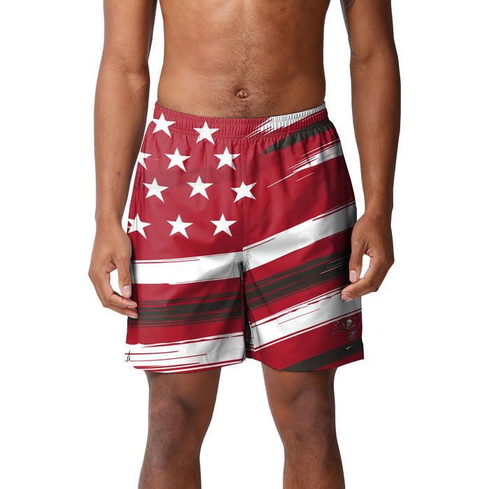 FOCO NFL Tampa Bay Buccaneers Americana Traditional Swim Trunks - Mens