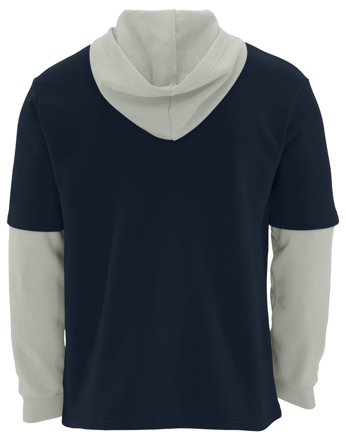 FOCO NFL Tennessee Titans SMU Long Sleeve Wordmark Button Up With Hood - Mens Team Color