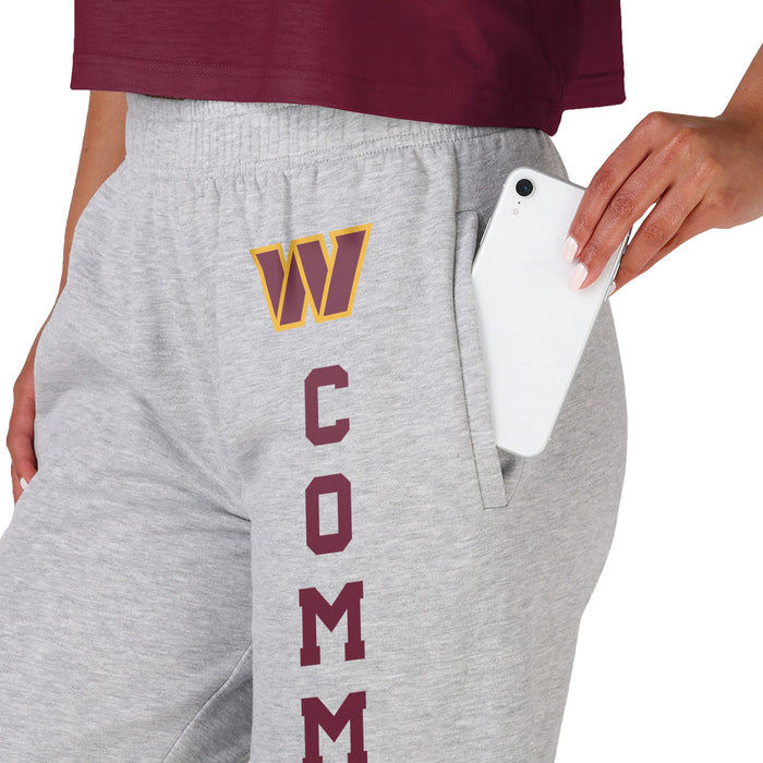 FOCO NFL Washington Commanders Big Wordmark Gray Sweatpants - Womens