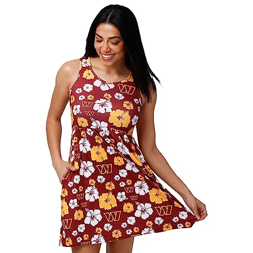 FOCO NFL Washington Commanders Fan Favorite Floral Sun Dress - Womens