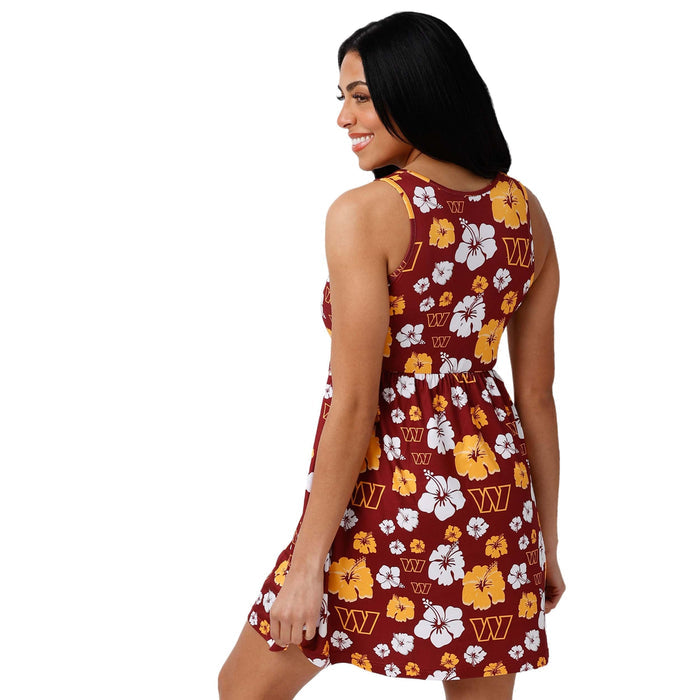 FOCO NFL Washington Commanders Fan Favorite Floral Sun Dress - Womens