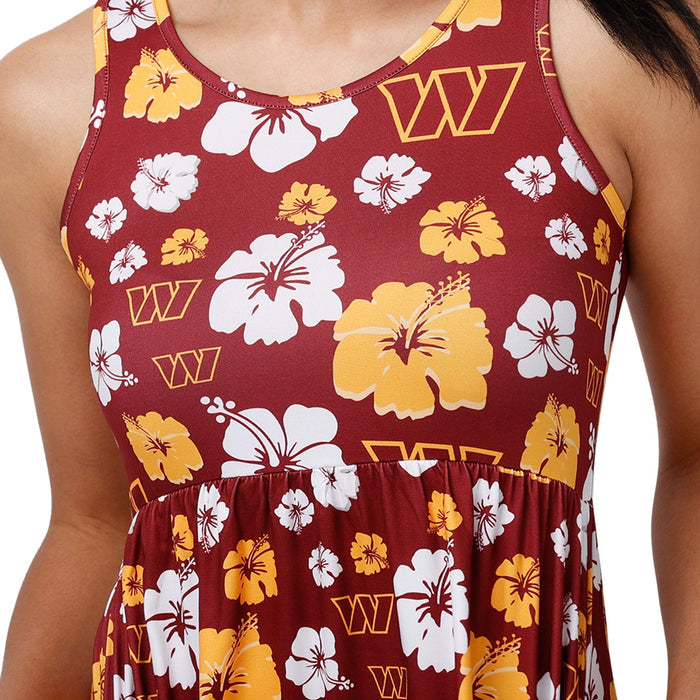FOCO NFL Washington Commanders Fan Favorite Floral Sun Dress - Womens