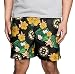 FOCO NHL Boston Bruins Mens Team Logo Floral Hawaiian Swim Suit Trunks, Team Color