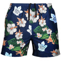 FOCO NHL Toronto Maple Leafs Men's Team Logo Floral Hawaiian Swim Suit Trunks, Team Color