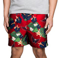 FOCO NHL Washington Capitals Mens Team Logo Floral Hawaiian Swim Suit Trunks, Team Color