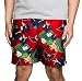 FOCO NHL Washington Capitals Mens Team Logo Floral Hawaiian Swim Suit Trunks, Team Color