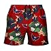 FOCO NHL Washington Capitals Mens Team Logo Floral Hawaiian Swim Suit Trunks, Team Color