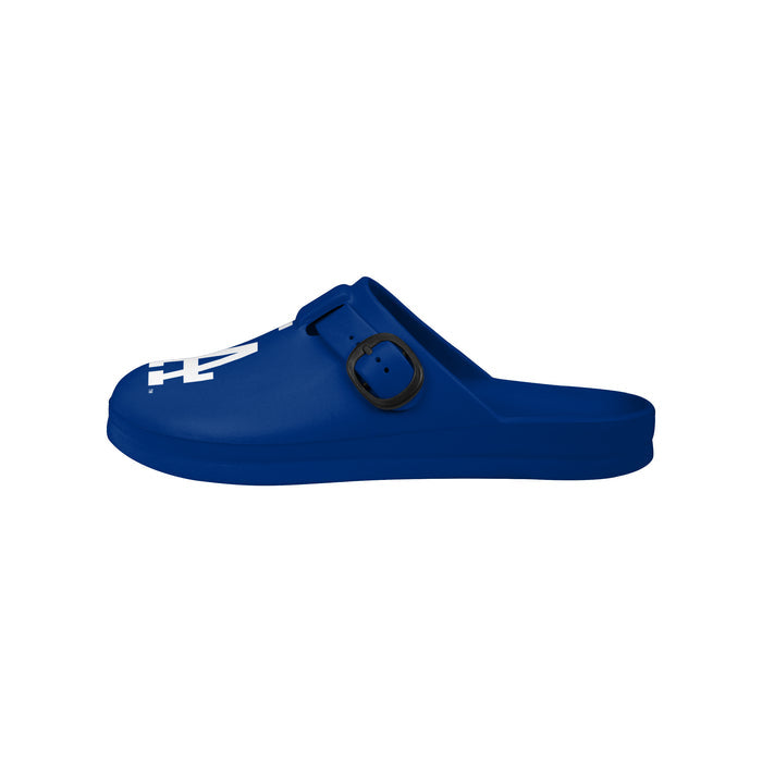 FOCO Open Back Buckle Clog – Comfortable Slip-On Sandals for MLB Fans, Los Angeles Dodgers Dark Blue