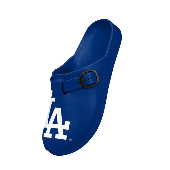 FOCO Open Back Buckle Clog – Comfortable Slip-On Sandals for MLB Fans, Los Angeles Dodgers Dark Blue