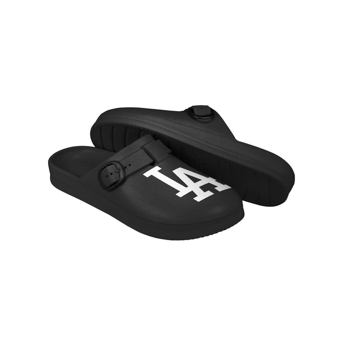 FOCO Open Back Buckle Clog – Comfortable Slip-On Sandals for MLB Fans, Los Angeles Dodgers Dark Blue