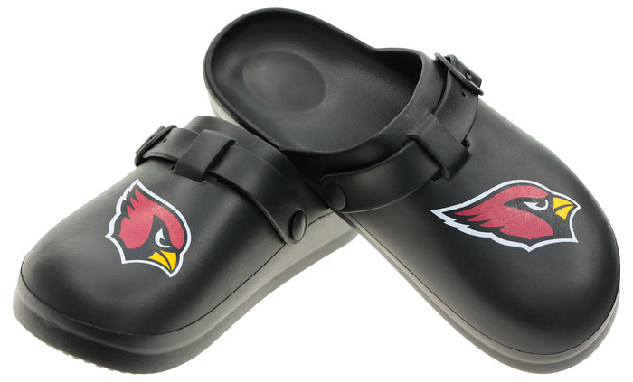 FOCO Open Back Buckle Clog – Comfortable Slip-On Sandals for NFL Fans, Arizona Cardinals