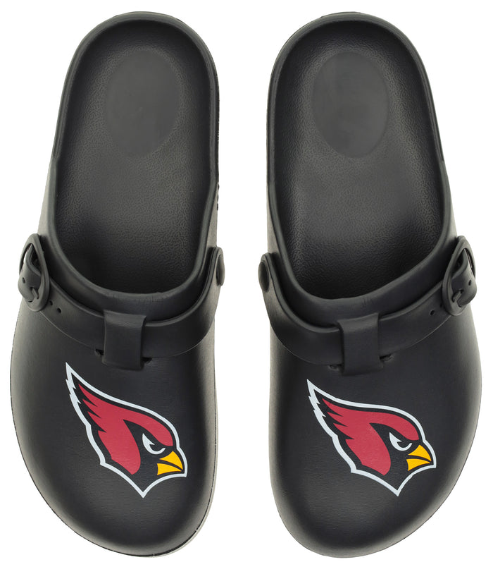 FOCO Open Back Buckle Clog – Comfortable Slip-On Sandals for NFL Fans, Arizona Cardinals