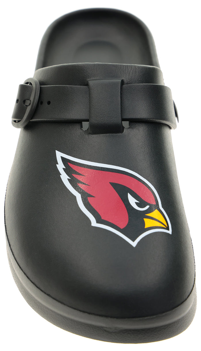FOCO Open Back Buckle Clog – Comfortable Slip-On Sandals for NFL Fans, Arizona Cardinals