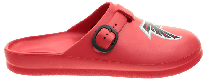 FOCO Open Back Buckle Clog – Comfortable Slip-On Sandals for NFL Fans, Atlanta Falcons