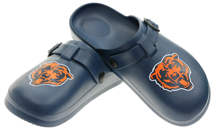 FOCO Open Back Buckle Clog – Comfortable Slip-On Sandals for NFL Fans, Chicago Bears