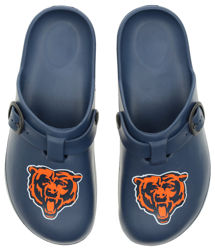 FOCO Open Back Buckle Clog – Comfortable Slip-On Sandals for NFL Fans, Chicago Bears