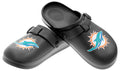 FOCO Open Back Buckle Clog – Comfortable Slip-On Sandals for NFL Fans, Miami Dolphins - Black
