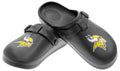 FOCO Open Back Buckle Clog – Comfortable Slip-On Sandals for NFL Fans, Minnesota Vikings - Black