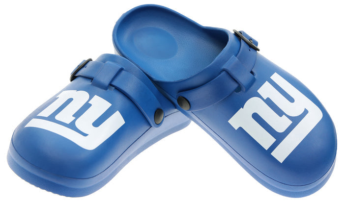 FOCO Open Back Buckle Clog – Comfortable Slip-On Sandals for NFL Fans, New York Giants
