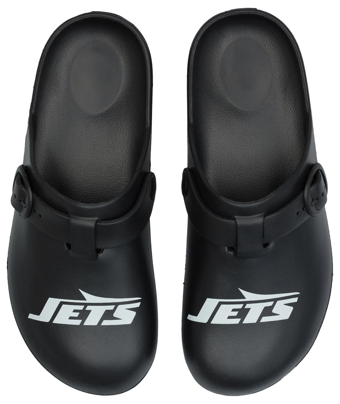 FOCO Open Back Buckle Clog – Comfortable Slip-On Sandals for NFL Fans, New York Jets