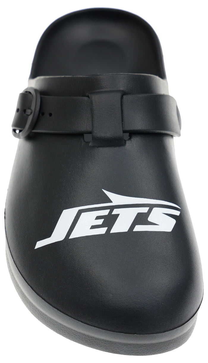 FOCO Open Back Buckle Clog – Comfortable Slip-On Sandals for NFL Fans, New York Jets