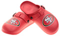 FOCO Open Back Buckle Clog – Comfortable Slip-On Sandals for NFL Fans, San Francisco 49ers