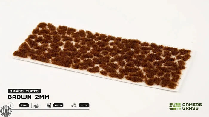 Brown 2mm 2mm Tufts Gamers Grass