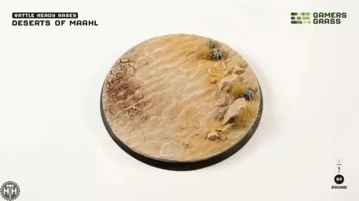 GamersGrass Deserts of Maahl - Round 80mm (x1) Deserts of Maahl Bases Gamers Grass