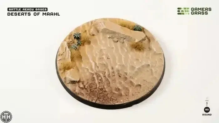 GamersGrass Deserts of Maahl - Round 90mm (x1) Deserts of Maahl Bases Gamers Grass