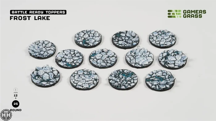GamersGrass Frost Lake - Round 25mm (x12) GamersGrass