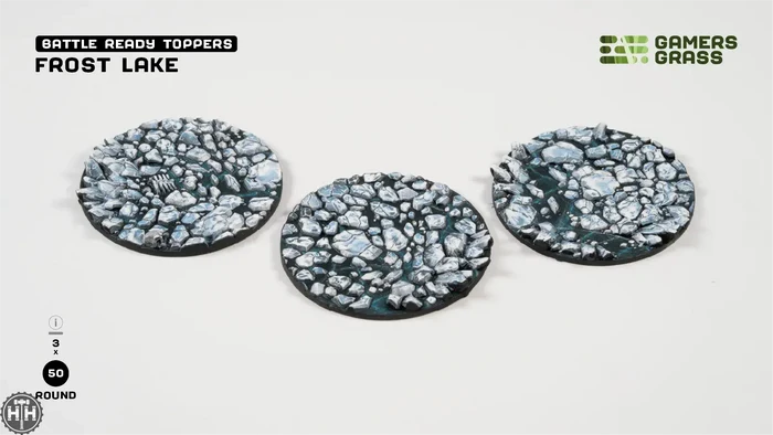 GamersGrass Frost Lake - Round 50mm (x3) GamersGrass