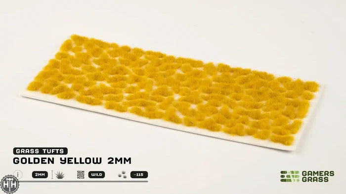 Golden Yellow 2mm 2mm Tufts Gamers Grass