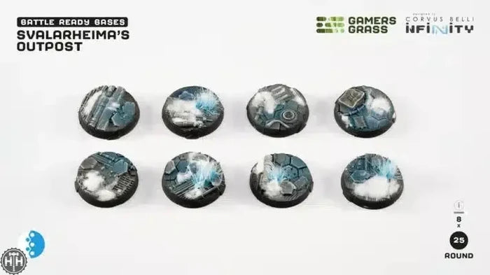 GamersGrass Svalarheima’s Outpost - Round 25mm (8x) Svalarheima’s Outpost Bases Gamers Grass