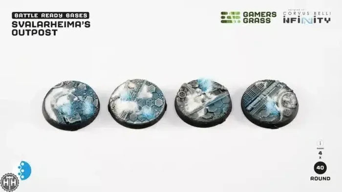 GamersGrass Svalarheima’s Outpost - Round 40mm (4x) Svalarheima’s Outpost Bases Gamers Grass