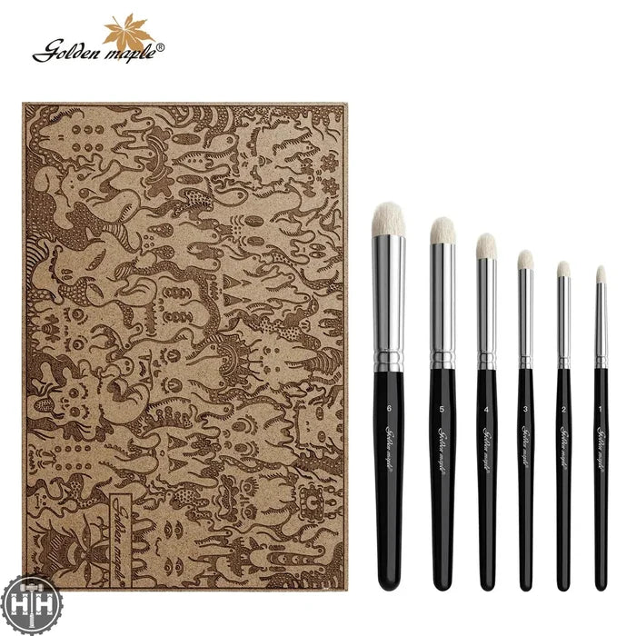 Golden Maple Drybrush Texture Palette 2PCS & 6PCS Drybrush Set Golden Maple