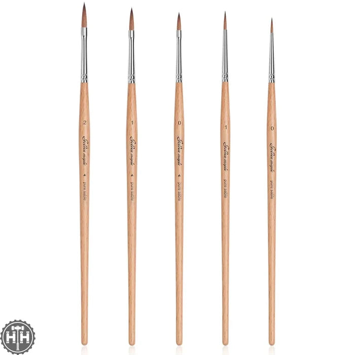 Golden Maple Premium Kolinsky Sable Painting Brush - 5PC Set Golden Maple