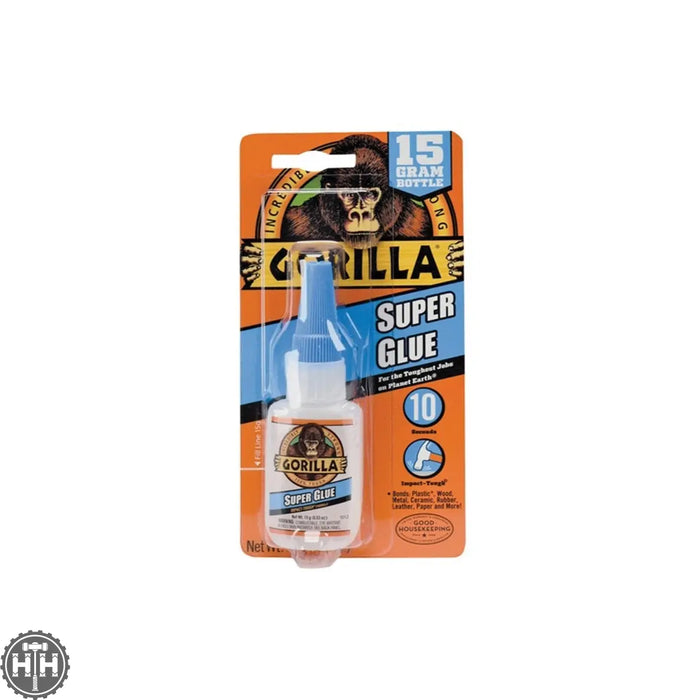 Gorilla - Anti-Clog Super Glue Clear 15g Glue Gorilla Glue