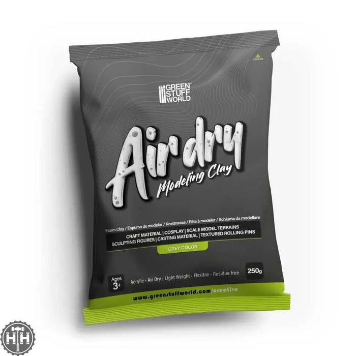 GSW Air Dry Modeling Foam Clay 250gr Grey Sculpting Green Stuff World