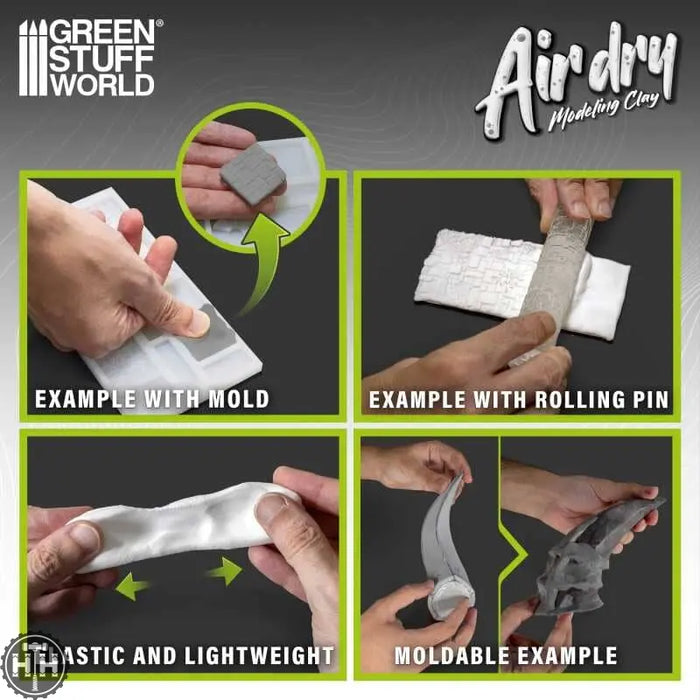 GSW Air Dry Modeling Foam Clay 250gr Grey Sculpting Green Stuff World