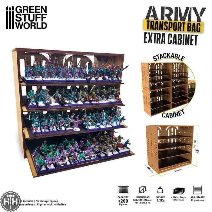 GSW Army Transport Bag: Extra Cabinet Transport Storage Green Stuff World
