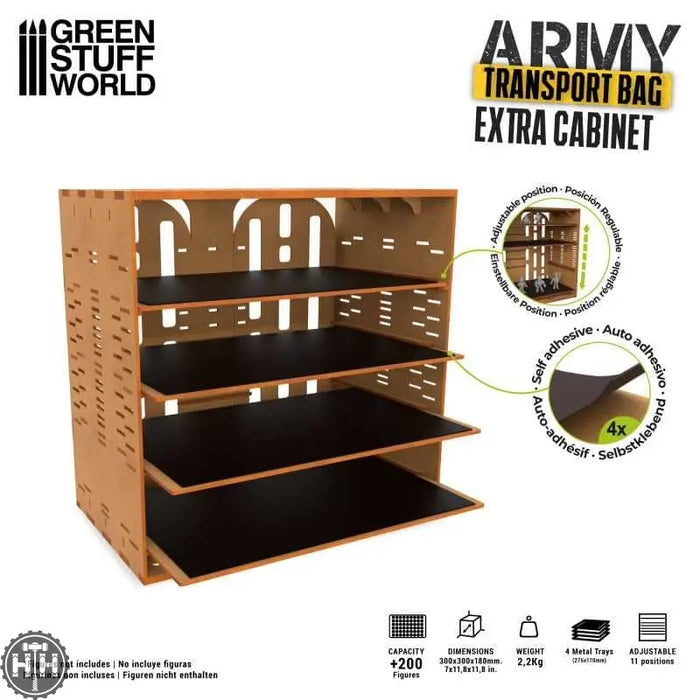 GSW Army Transport Bag: Extra Cabinet Transport Storage Green Stuff World