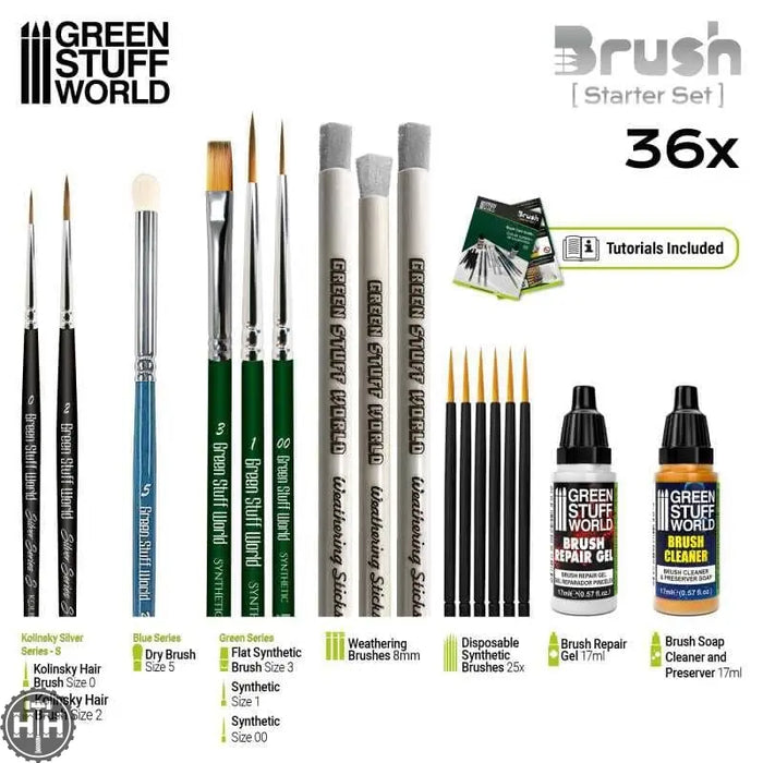 GSW Basic Brush Set Brush Green Stuff World